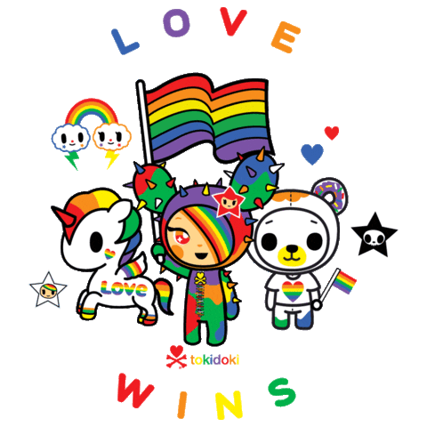 Pride Love Wins Sticker by tokidoki