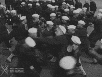 NationalWWIMuseum black and white boxing fighting military GIF