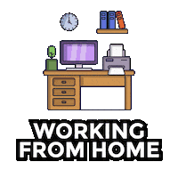 Working Remotely Work From Home Sticker