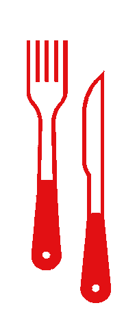 quattroquarti pizza knife pizzeria fork Sticker