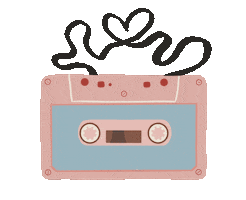 AudriArtistri music retro 90s 80s Sticker