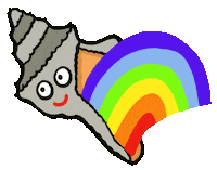 happy conch shell Sticker by Jelene