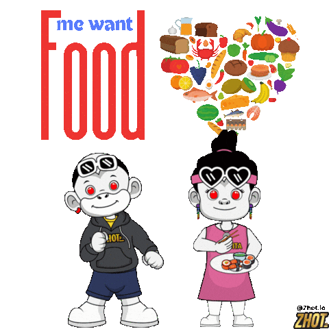 Im Hungry Nom Nom Sticker by Zhot