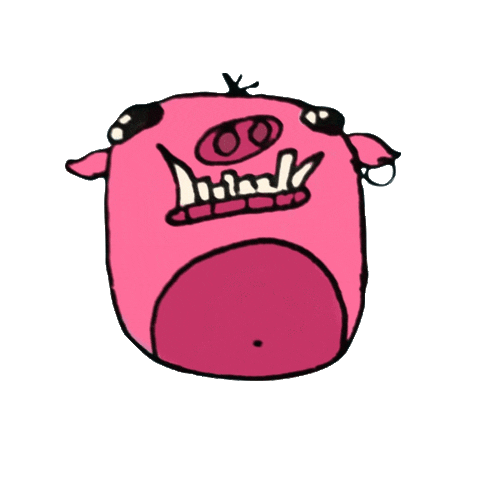 cajuinadigital giphyupload art pink pig Sticker