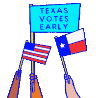 Vote Early Lone Star Sticker by #GoVote
