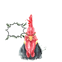 ArretWines wine vino rooster wineglass Sticker