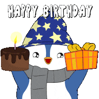 Happy Birthday Party Sticker by Pudgy Penguins