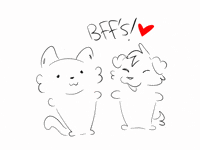 DeadRoseWildCraft art cat dog puppy GIF