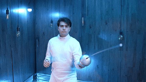 Fencing Lunge GIF by UNC Tar Heels