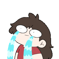 puddleartstudio sad cry chibi sobbing Sticker