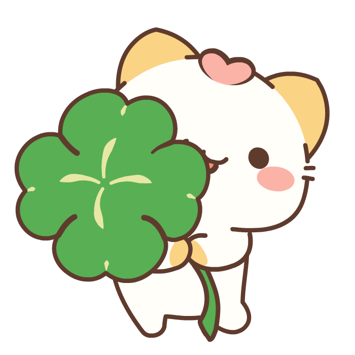 Cat Clover Sticker