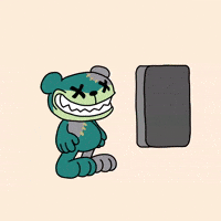 Reflection Cute Bear GIF by AGoodDoctorBTC