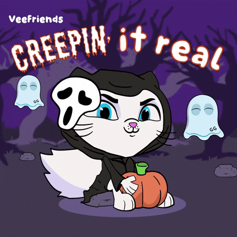 Cat Halloween GIF by VeeFriends