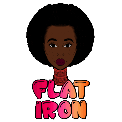 Flat Iron Afro Sticker by RS