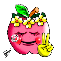 FazzinoPopArt artist peace apple pop art Sticker