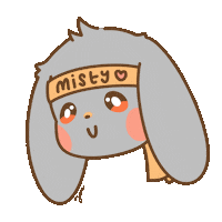 jenartlogs bunny pet rabbit misty Sticker