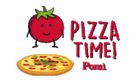 pomodoro_pomi happy food pizza eating Sticker