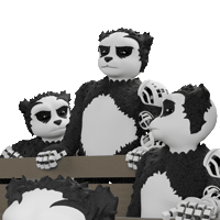 Panda Freedom Sticker by Endangered Labs