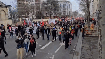 French Workers March as Unions Call for National Strike