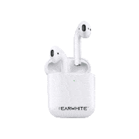 earwhite music cool white sound Sticker