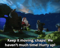 Keep It Moving Santa Claus GIF by Fire Mountain Productions