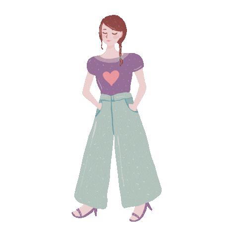Girl Waiting Sticker