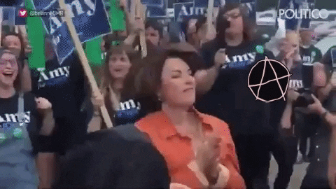 eringraceburns giphygifmaker giphyattribution amy klobachar dancing GIF