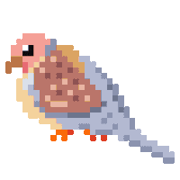 Bird Pixel Art Sticker