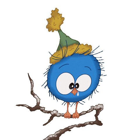 Ivy_Gwendolline giphyupload snow winter bird Sticker