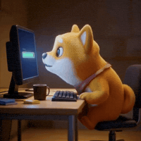 thedogefrens work office computer doge GIF
