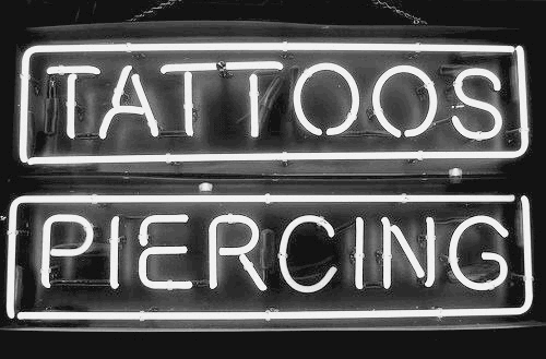 piercing black and white GIF