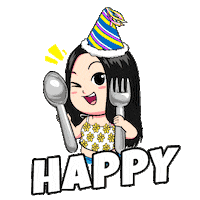 Happy Sticker by Angel Cucu Apho