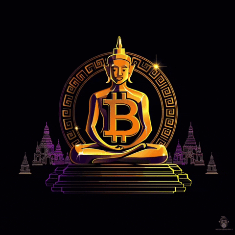 Mekonkee bitcoin buddha humble sats GIF