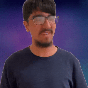 Head turned while grinning funnily