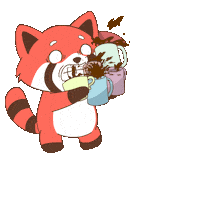 Red Panda Coffee Sticker