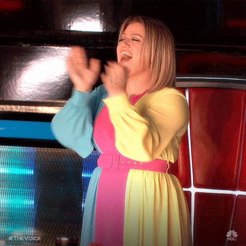 kelly clarkson applause GIF by The Voice
