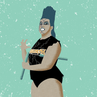 Harrrumph wrestling wrestler nunchucks bull nakano GIF
