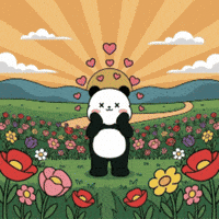 I Love You Hearts GIF by Kanpai Pandas