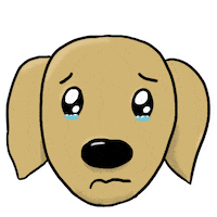 Sad Dog Sticker