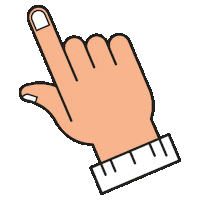 zangra hand click finger click here Sticker