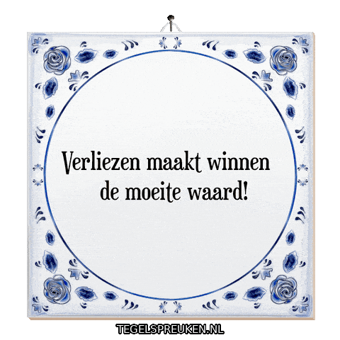 Hoop Winnen Sticker by Tegelspreuken.nl