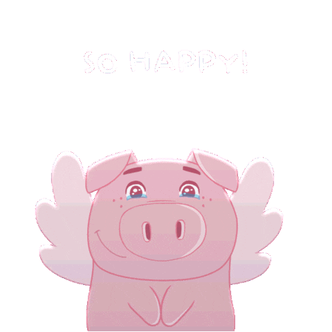 Excited Happy Tears Sticker by PositivelyPigasus