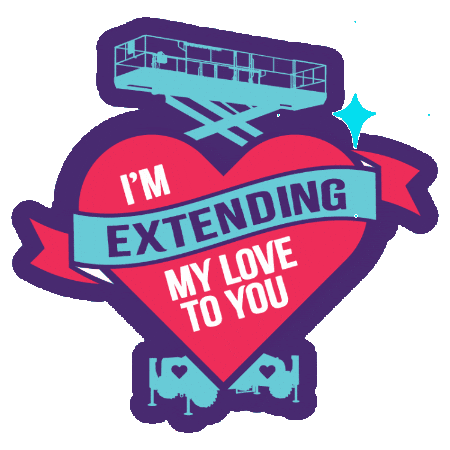 Valentine Extension Sticker by Skyjack