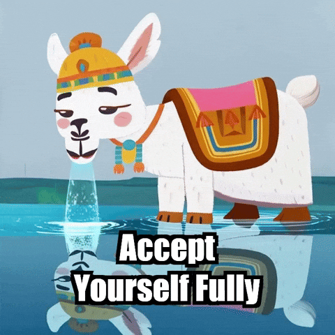 Wisdom Self-Acceptance GIF by Llamaozi