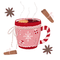 Mulled Wine Christmas Sticker