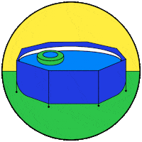 Calor Piscina Sticker by sprite_br
