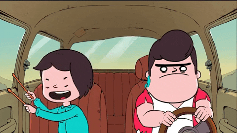 drumming road trip GIF by Cartoon Hangover