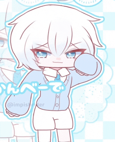 impishrider kawaii anime boy ceres pastel blue GIF