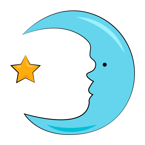 Stars Moon Sticker