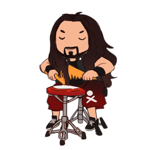 Drummer Drum Sticker